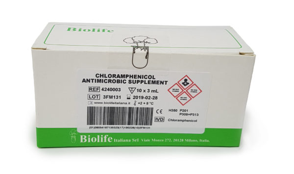 Chloramphenicol Antimicrobic Supplement, 10 amp á 500 ml