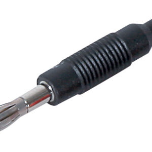 Adapteripistoke, 2 mm naaras, 4 mm uros, musta, varaosa